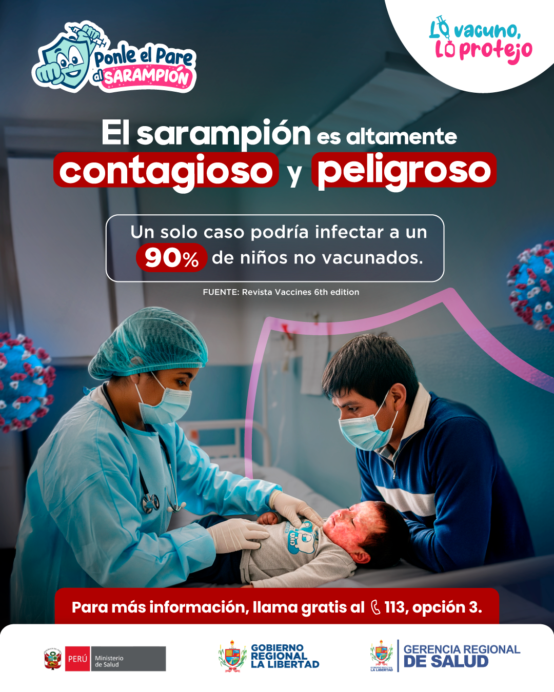 Sarampión es muy contagioso